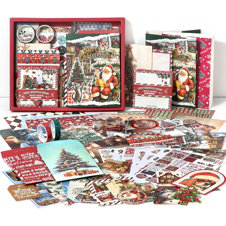 Set de Scrapbooking Merry Christmas, 256 pagini, multicolor