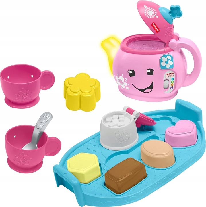 Set educativ de ceai interactiv cu sunete, lumini, 18-36 luni, multicolor, 26x24,5x14cm