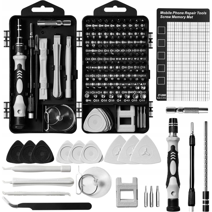 Set surubelnite 122 in 1, cutie unelte 16", organizator, rezistent la umiditate