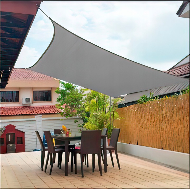 Panza de umbrire gradina, Galaxy, 5x3m, waterproof, gri