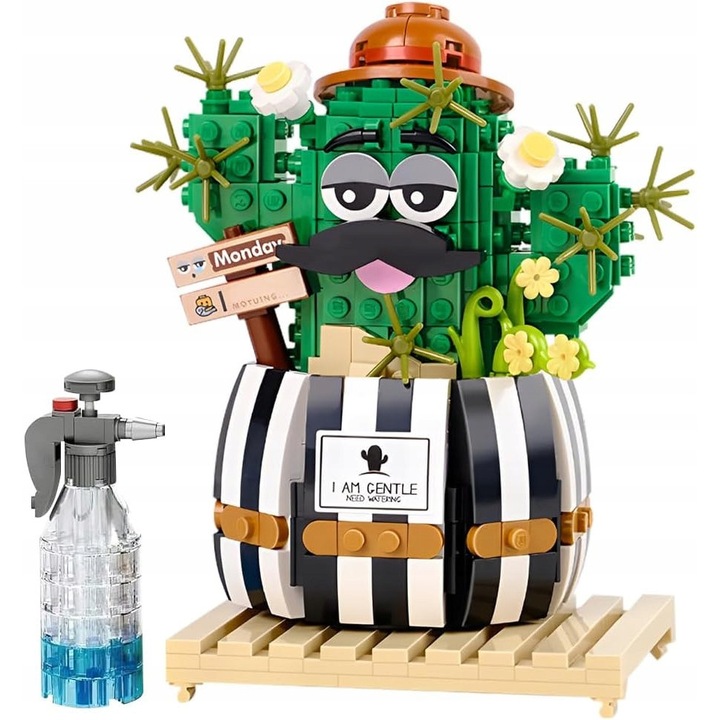 Set de constructie cactusi, 578 piese, verde, 22,5x9,5x6cm