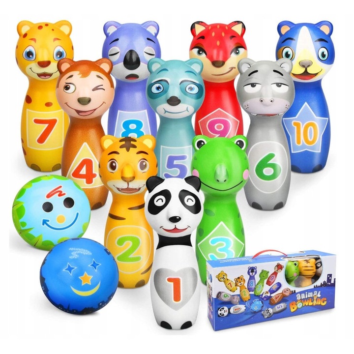 Set 10 jucarii pentru copii + 2 mingi, culori diverse, material moale