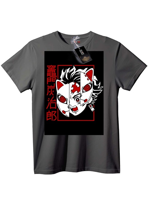 T-shirt Tanjiró Démonvadász, Szürke, 3XL