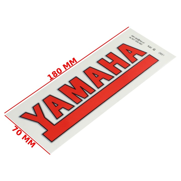 Matrica, YAMAHA, piros