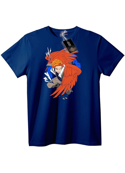 Tricou cu aripi anime, Bleumarin