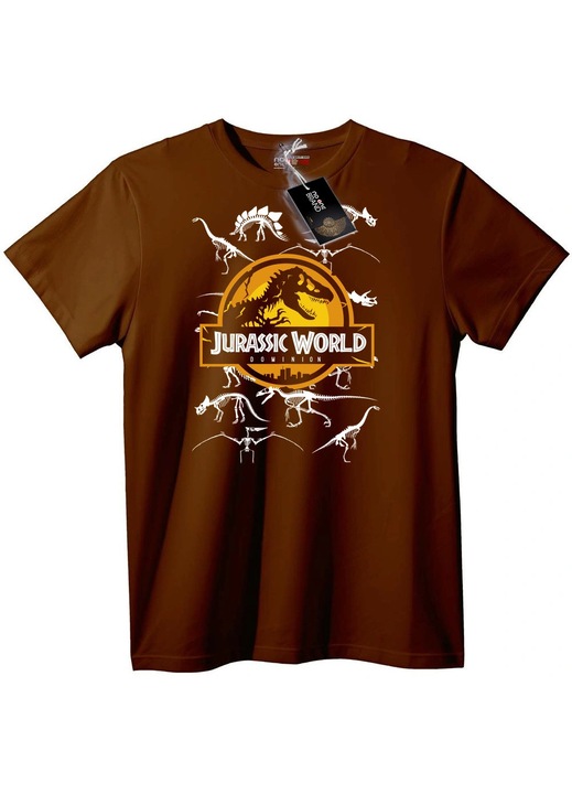 Póló Jurassic World Dominion, barna, XS