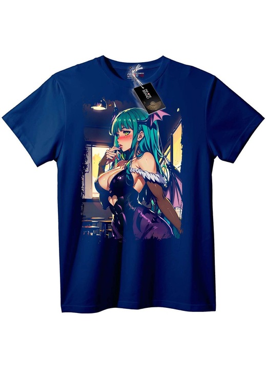 Tricou Anime Vampir, Bleumarin