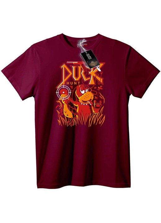 Tricou Duck Hunt Joc Retro, Visiniu