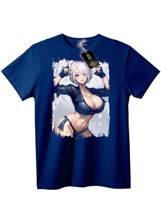 Tricou Anime Rock Girl, Bleumarin