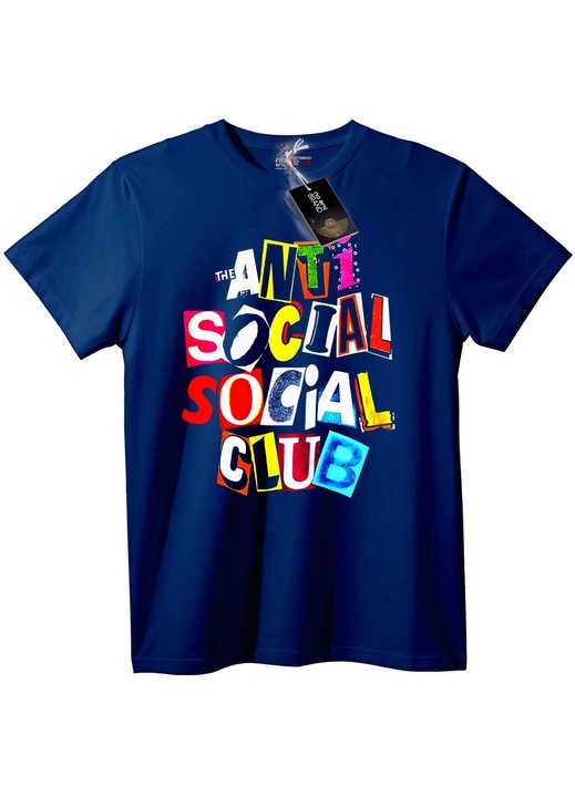 Tricou Anti Social Social Club, Bleumarin, XL