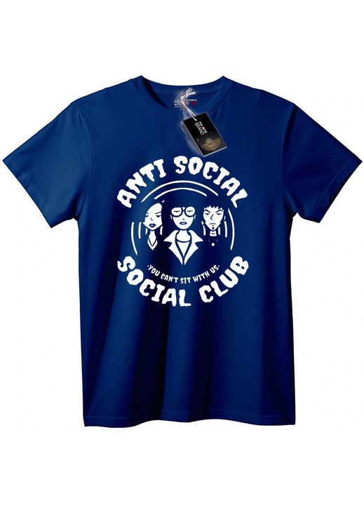Tricou Anti Social Social Club, bleumarin, 7XL