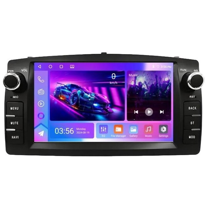 Radio auto Android 2DIN Icreative, player multimedia, 7 inch, suport Carplay, pentru Toyota Corolla E120 2003-2006 si BYD F3