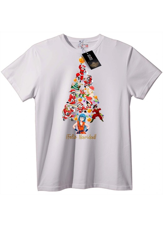 Dragon Ball karácsonyfa póló, Fehér