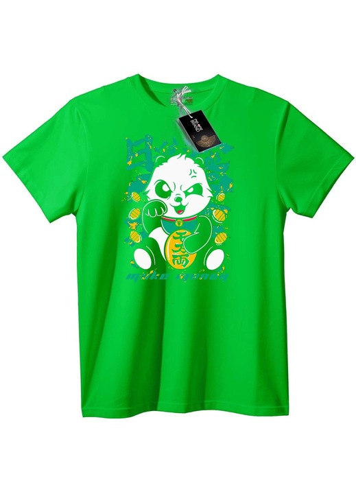 Panda pénzt csinál póló, Világoszöld