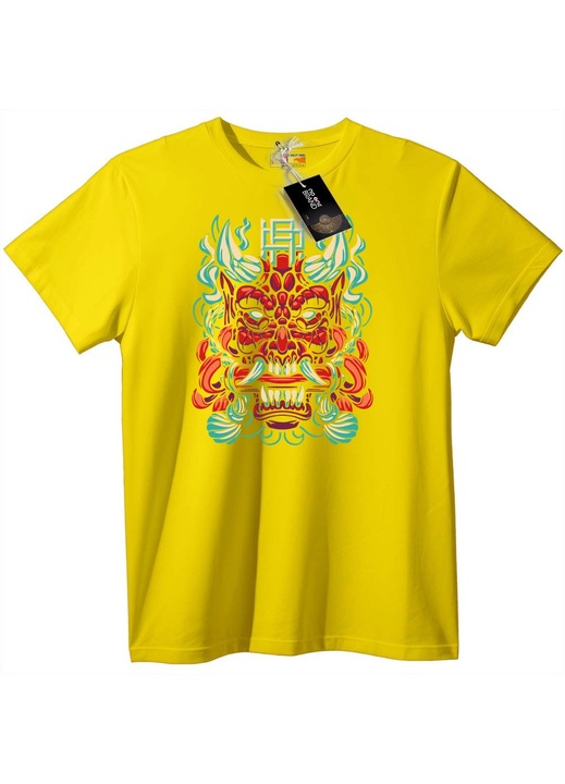 Tricou Oni Mask, Galben, 2XL