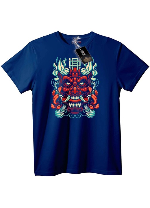 Tricou Oni Mask, bleumarin, S