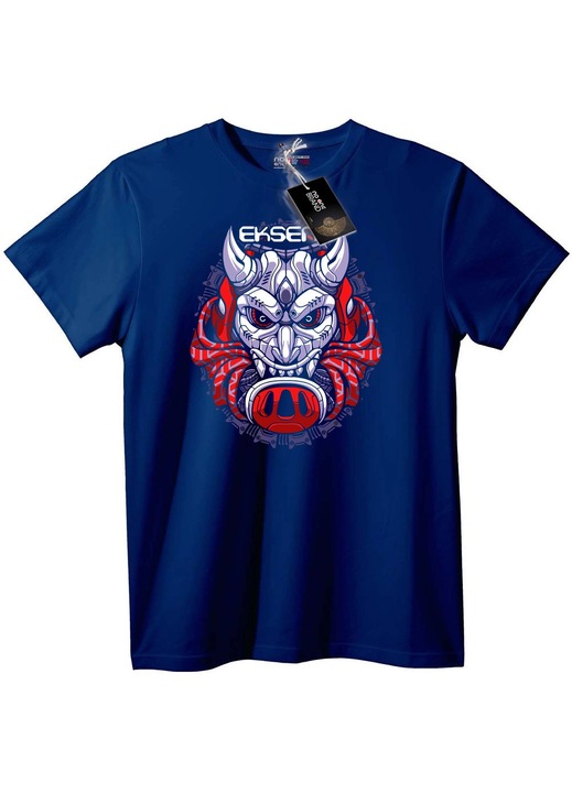 Tricou Mască Cyber Oni, Bleumarin