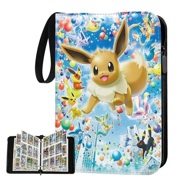 Колекционерски албум за карти, 4 отделения, 50 страници, капацитет 400 карти, водоустойчив