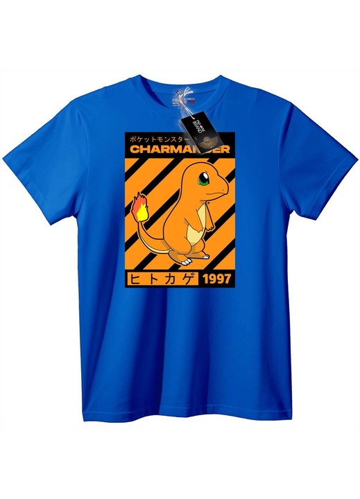 Charmander póló a Pokémon 1997-ből, Kék