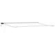 Marchiză retractabilă manuală vidaXL, alb, 4, 5x3m, cu LED-uri solare