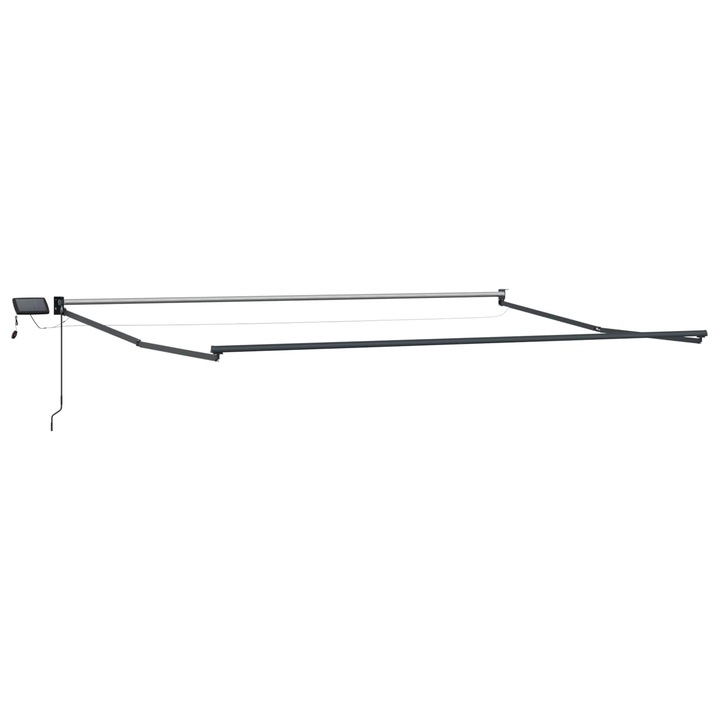Marchiza retractabila manuala vidaXL, cu led-uri 4 x 2 m