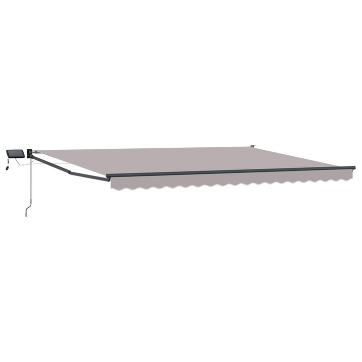Marchiza retractabila manuala vidaXL, cu led-uri 4 x 2 m