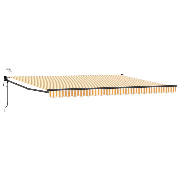 vidaXL Elektromos Kihúzható Napernyő Narancs és fehér 4, 5 × 3 m 3419818