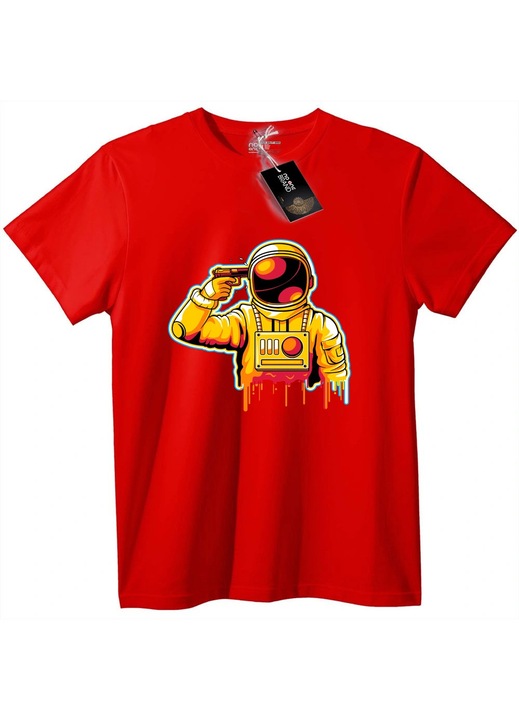 Tricou Astronaut cu Pușcă, Rosu