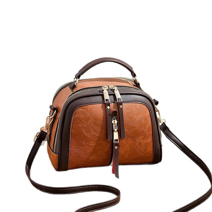 Női váll-/crossbody táska, sárga, 24x12x20cm