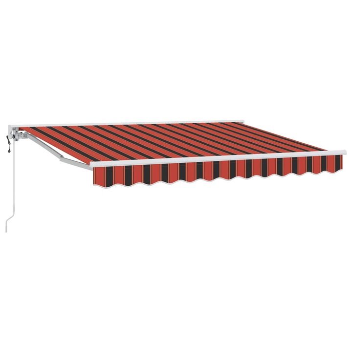 Cort electric retractabil vidaXL, Portocalie, Neagra si Galbena