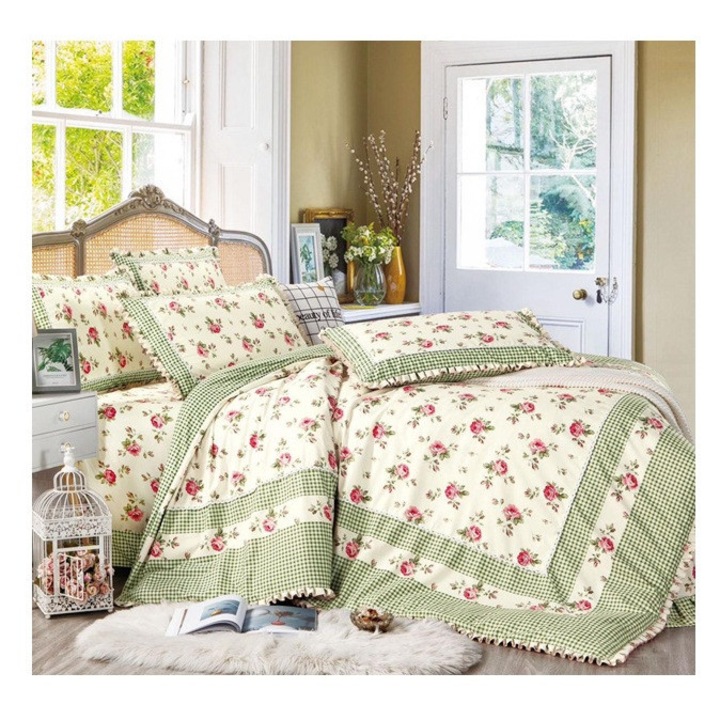 Set complet lenjerie finet 4 piese cu volanase – Confort sporit si design modern VL10