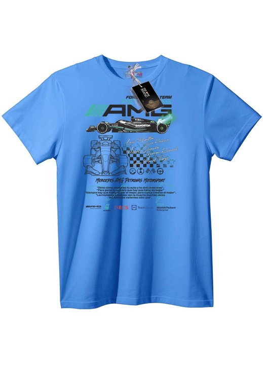 Tricou Mercedes F1 Team, Albastru deschis