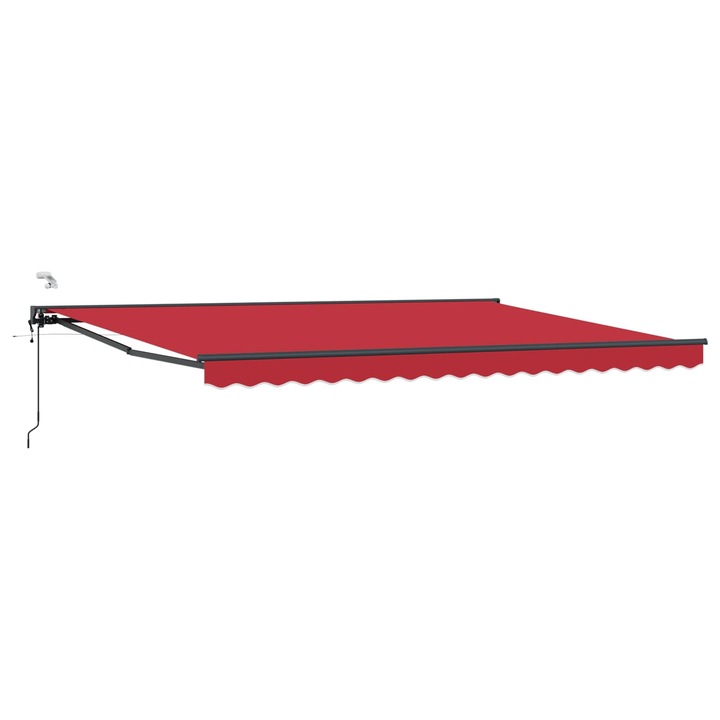 Cort electric retractabil vidaXL, Rosu si antracit 4 × 3 m