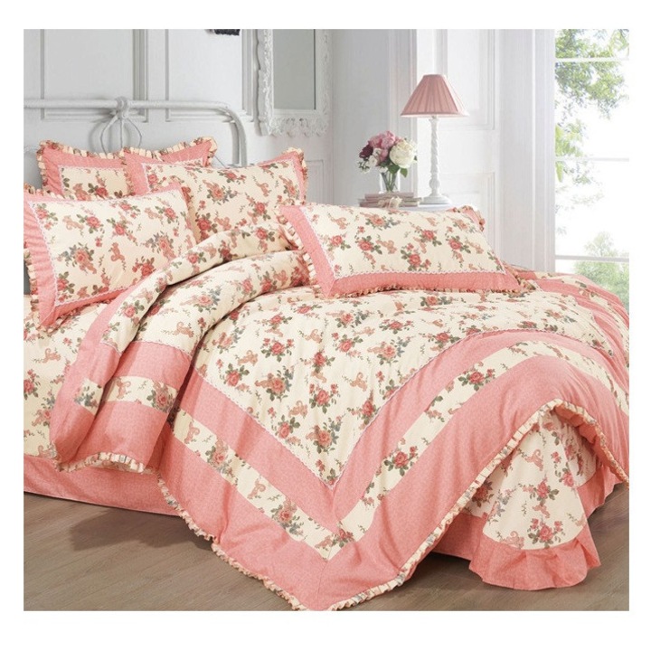 Set complet lenjerie finet 4 piese cu volanase – Confort sporit si design modern VL23