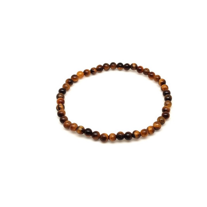 Tigrisszem ásvány karkötő golyós 4mm