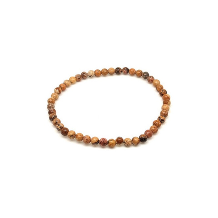 Jáspis kép ásvány karkötő golyós 4mm