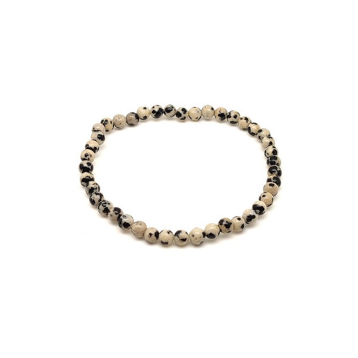 Jáspis dalmata ásvány karkötő golyós 4mm