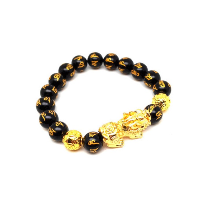 Ónix dragon golyó karkötő 8mm