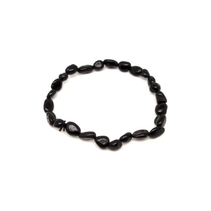 Turmalin fekete pebble karkötő 6-10mm