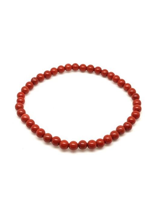 Jáspis vörös golyó karkötő 4-5mm