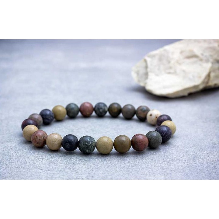 Jáspis kavalkád ásvány karkötő