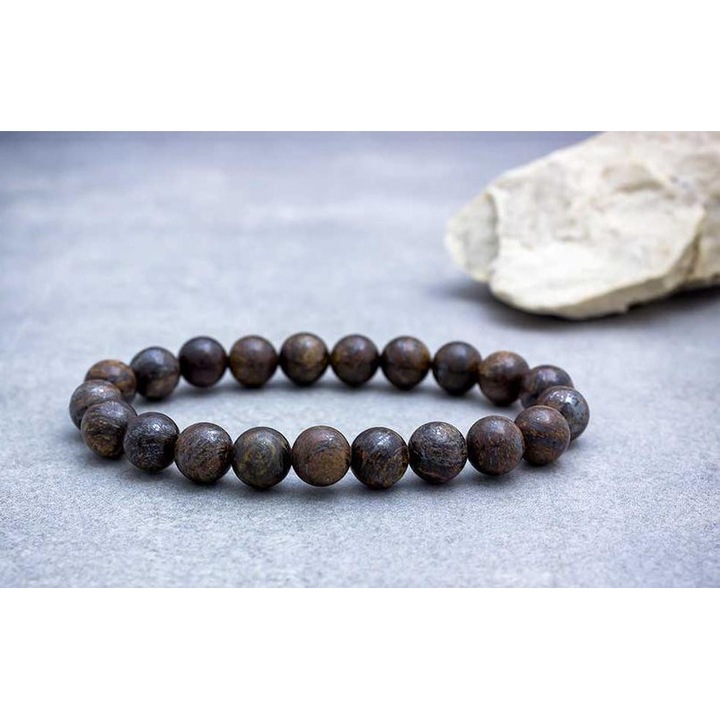 Helyes ösvény bronzit ásvány karkötő