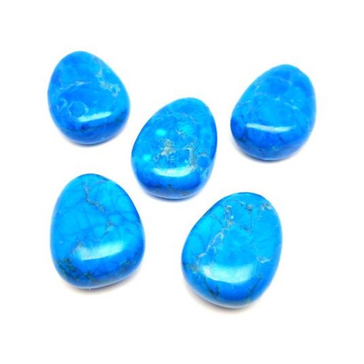 25/30mm Howlit szinezett kék csepp