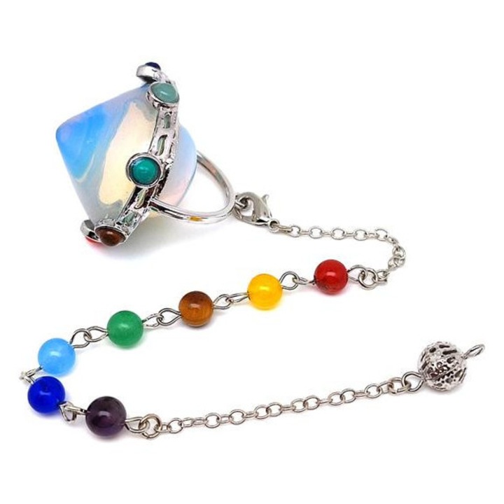 Inga kúp opalit csakra láncon 3, 5x4, 5cm