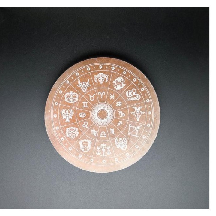 Szelenit korong zodiákus narancs 14cm