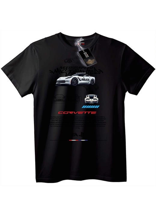 Tricou Need for Speed Corvette, Negru
