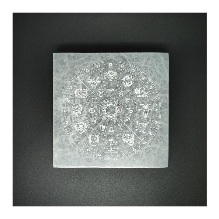 Szelenit négyzet zodiákus 10cm