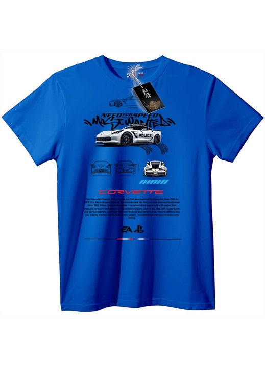 Tricou Need for Speed Corvette, Albastru