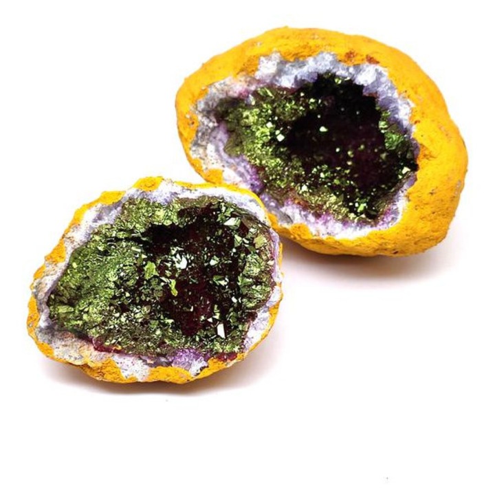 Kvarc geóda lila arany sárga külső M