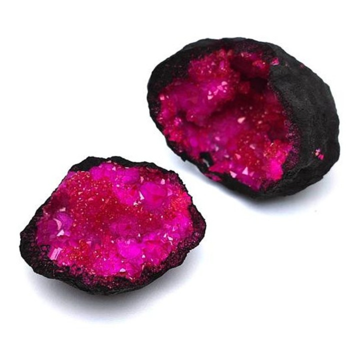 Kvarc geóda pink fekete külső L